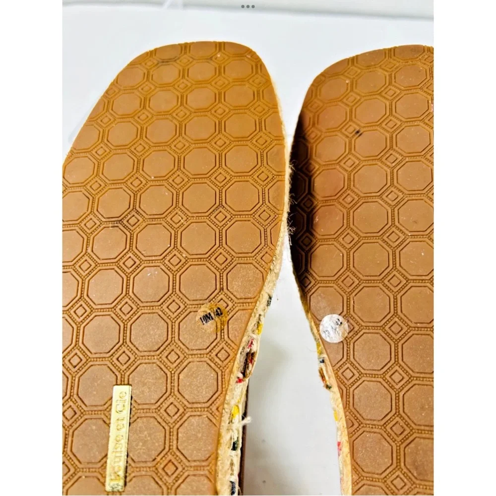 Louise Et Cie Adige Rainbow Striped Pineapple Espadrille Jute Slip On Flats 10